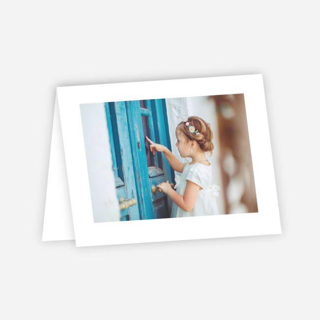 Simple Photo Thank You Cards with White Border - Black