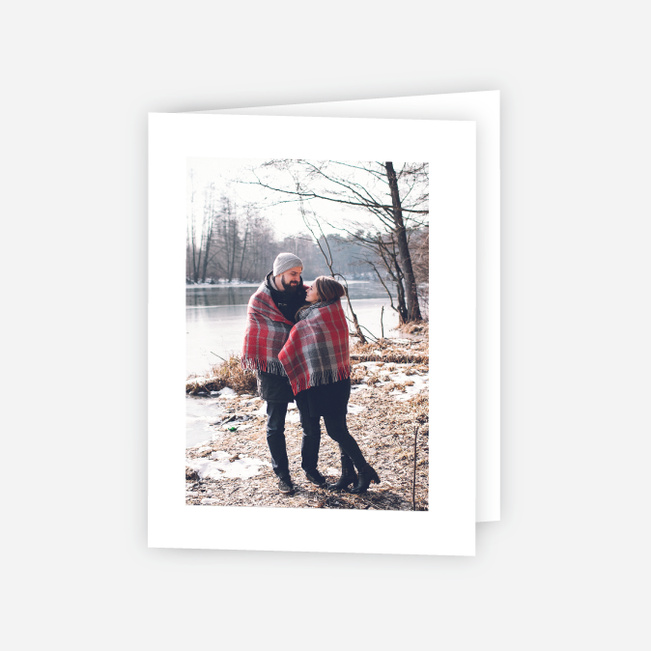 Simple Photo Thank You Cards with White Border - Black