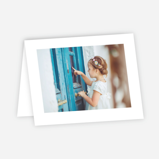 Simple Photo Thank You Cards with White Border - Black