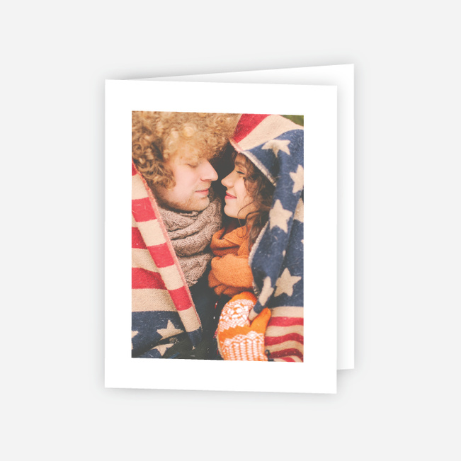 Simple Photo Thank You Cards with White Border - Black