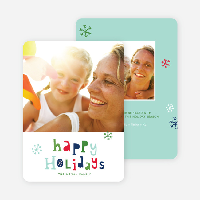 Colorful Happy Holidays Cards - Multi