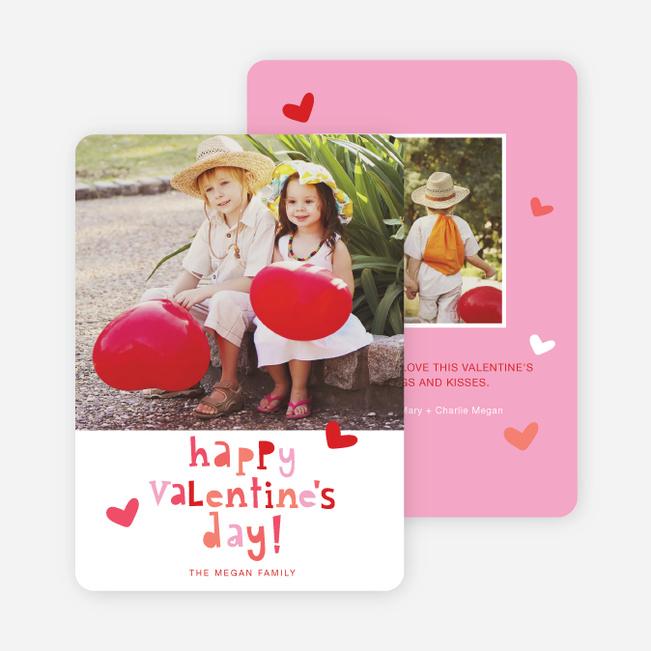 Colorful Happy Valentine’s Day Cards - Red