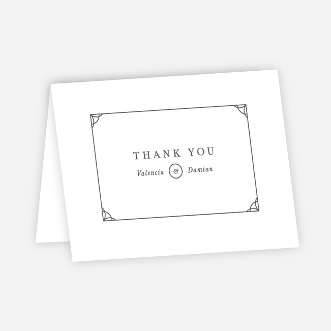 Chic Sophistique Wedding Thank You Cards - Gray