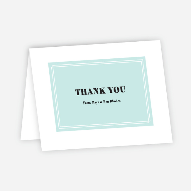 Simple & Chic Wedding Thank You Cards - Blue