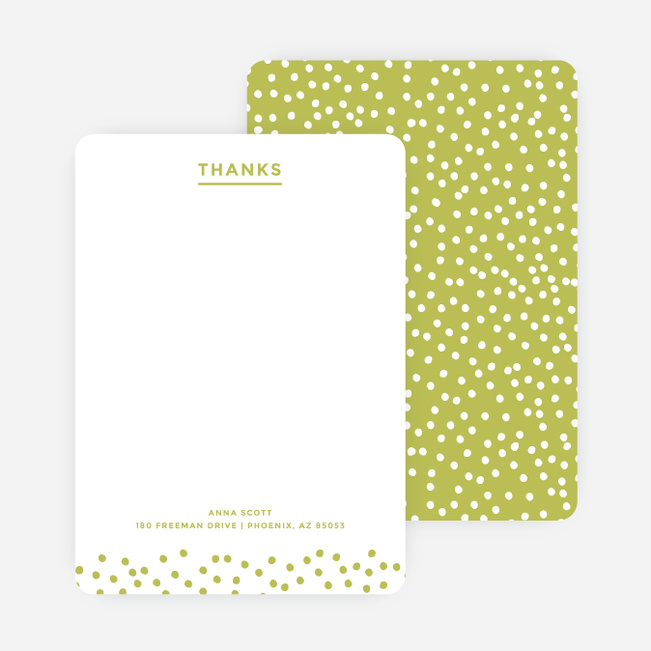 Confetti Notecards - Green