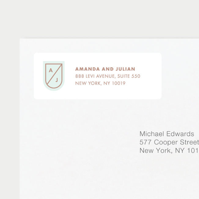 Family Crest Wedding Gift Tags & Stickers - Green