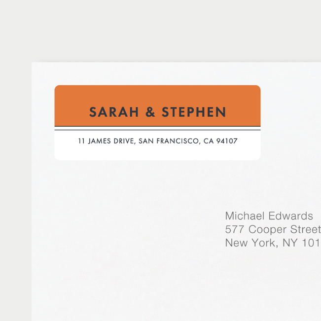 Modern and Classic Wedding Gift Tags & Stickers - Orange