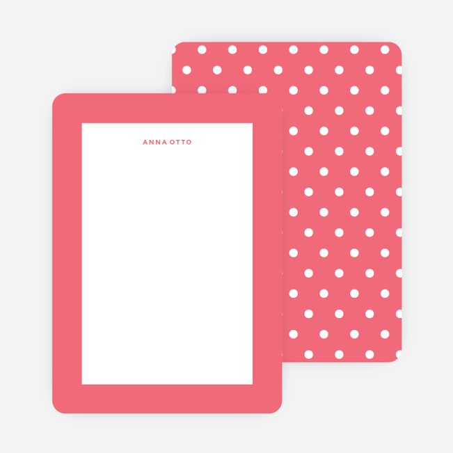 Polka Dot Love Custom Stationery - Pink