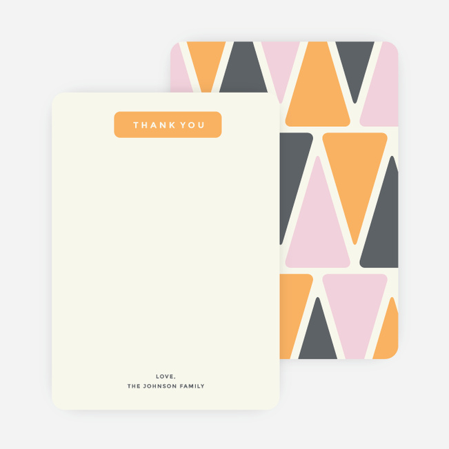 Pyramid Patterns Personal Stationery - Orange
