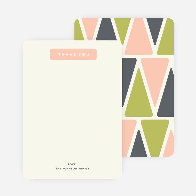 Pyramid Patterns Personal Stationery - Pink