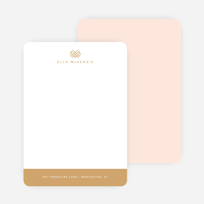 Royal Crown Custom Stationery - Pink