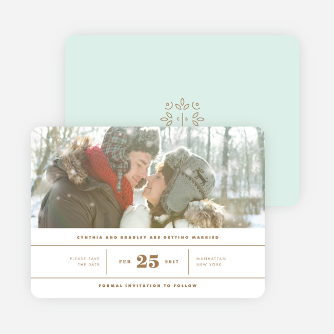 Line Up, Be Counted Wedding Save the Date Cards - Green