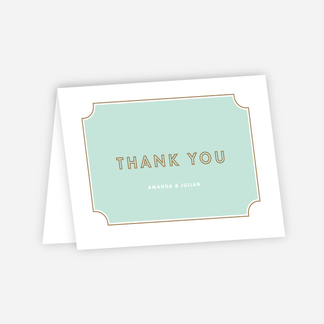 Tomorrow’s Crest Wedding Thank You Cards - Green