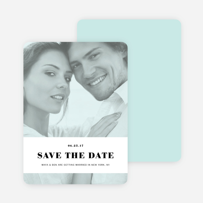 Simple & Chic Wedding Save the Date Cards - Blue