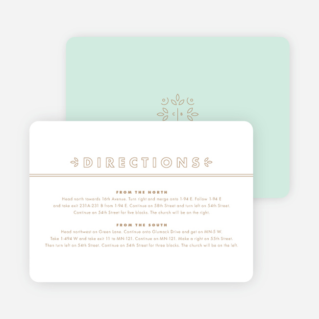 Line Up, Be Counted Wedding Information Cards - Green