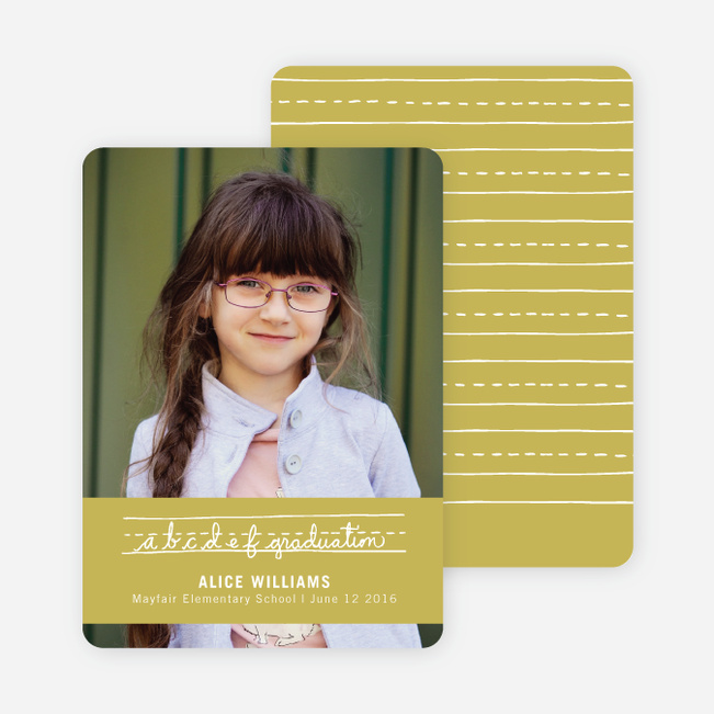 Alphabet Graduation Announcements - Spinach