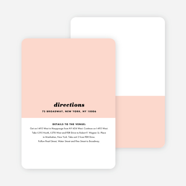 Sealed with a Ring Wedding Information Cards - Pink