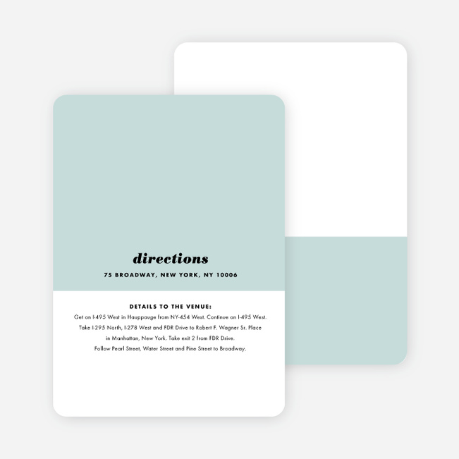 Sealed with a Ring Wedding Information Cards - Blue