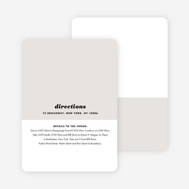 Sealed with a Ring Wedding Information Cards - Gray