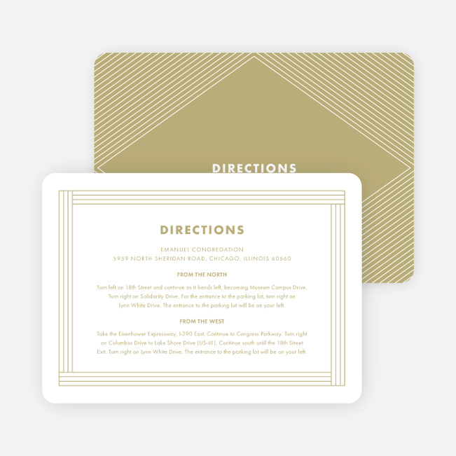 Diamond Chic Wedding Information Cards - Beige