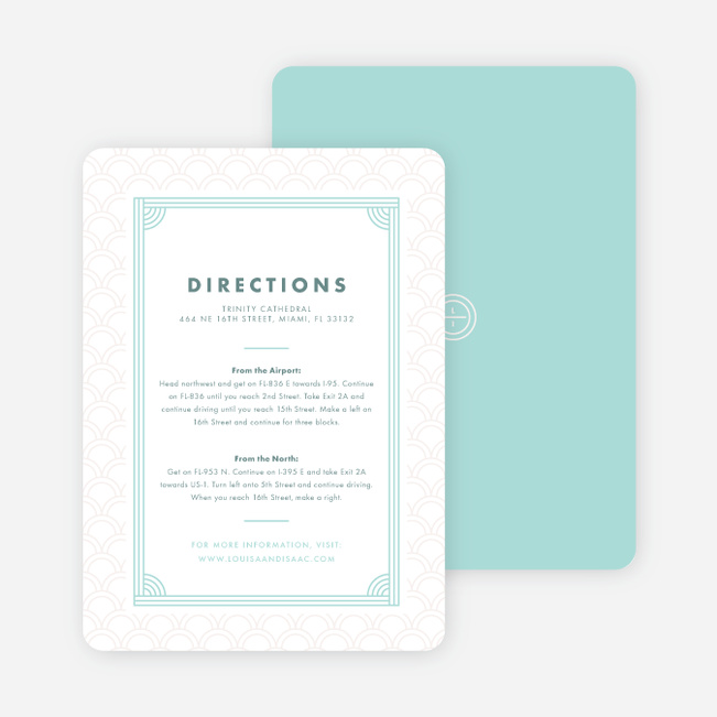 Vogue Imagination Wedding Information Cards - Blue
