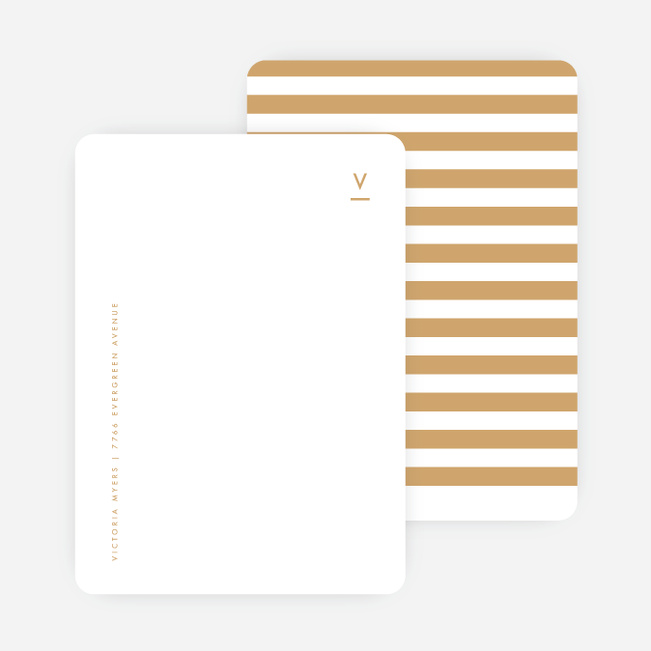 Simple Stripes Personalized Stationery - Yellow