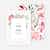 Strokes of Floral Wedding Save the Date Cards - Red
