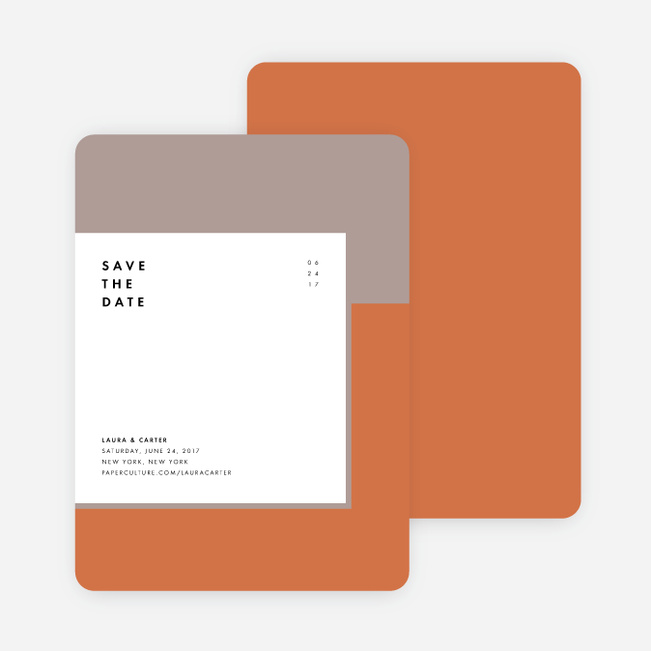 Foil Blocks Save the Dates - Orange