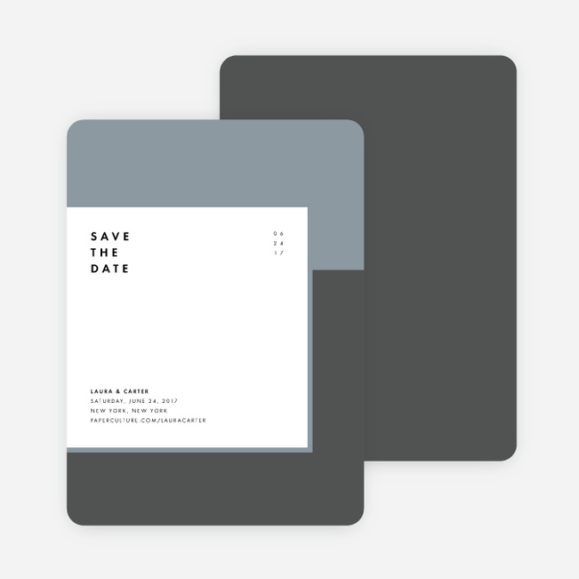 Foil Blocks Save the Dates - Blue