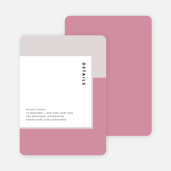 Foil Blocks Wedding Direction Cards - Gray