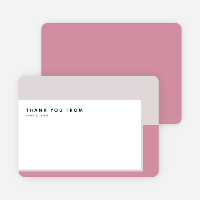 Foil Blocks Wedding Thank You Cards - Gray