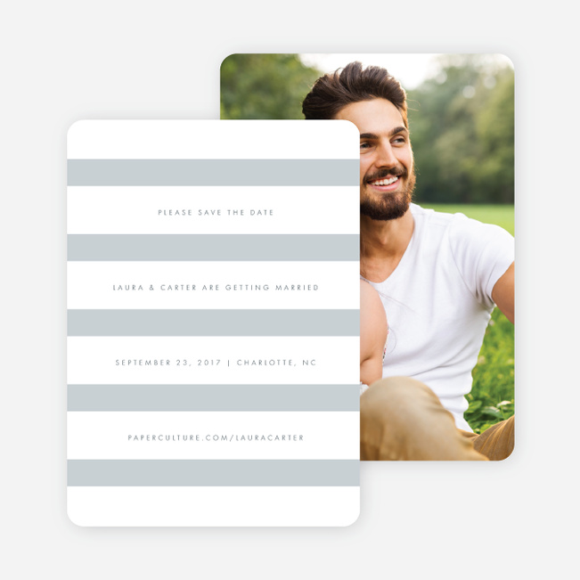 Wedding Bands Save the Dates - Gray