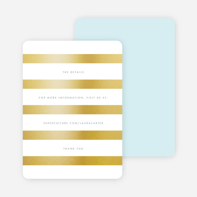 Wedding Bands Wedding Direction Cards - Blue