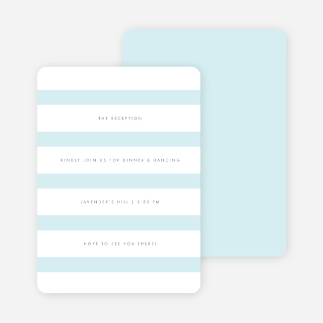 Wedding Bands Wedding Reception Cards - Blue