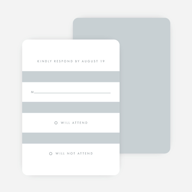 Wedding Bands Wedding Response Cards - Gray