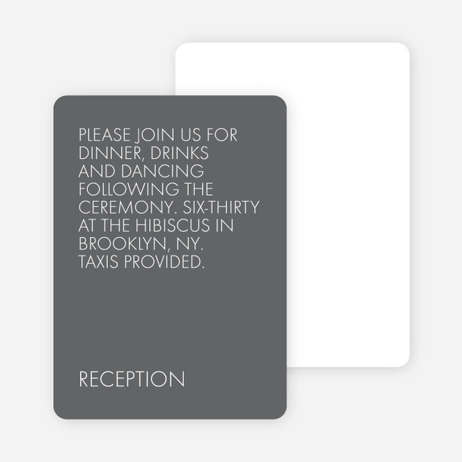 All Caps Wedding Response Addressing. - Gray