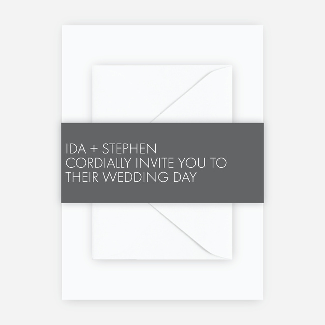 All Caps Wedding Response Addressing. - Gray