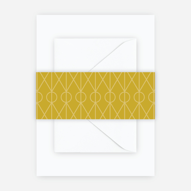 Converging Paths Wedding Belly Bands - Yellow