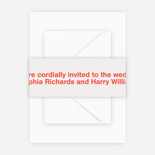 Fortune Favors the Bold Wedding Belly Bands - Red