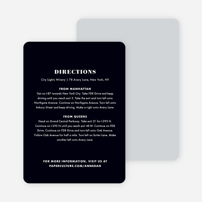 Simply Married Wedding Direction Cards - White