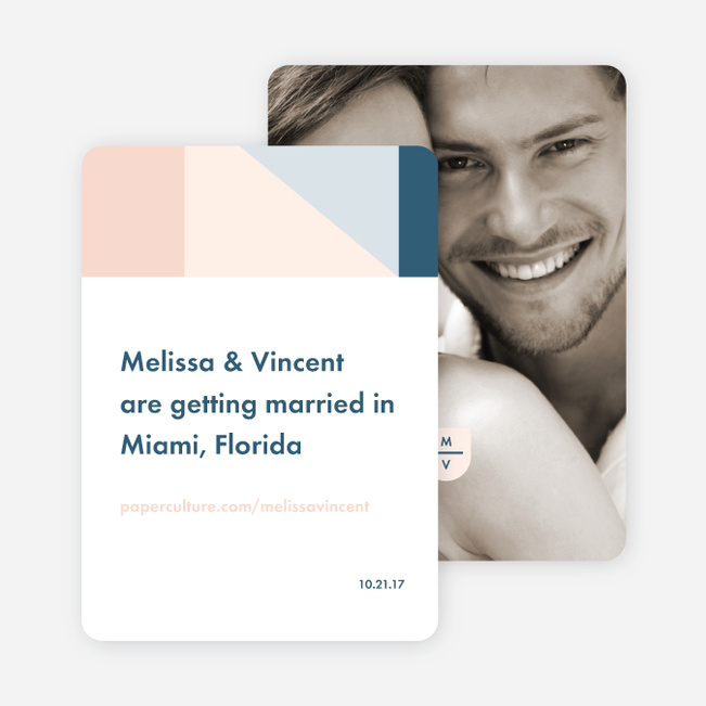 Taking Shape Save the Dates - Pink