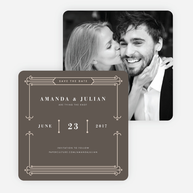 Art Deco Save the Dates Paper Culture