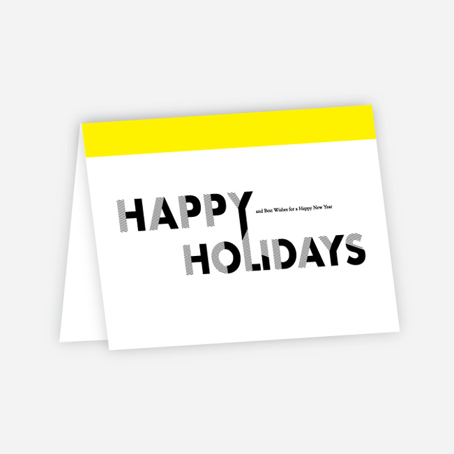 Bold, Modern Happy Holidays Cards for Businesses - Yellow