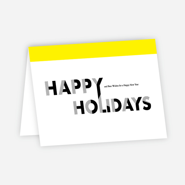 Bold, Modern Happy Holidays Cards for Businesses - Yellow