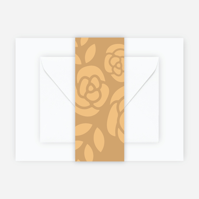 Coming Up Roses Wedding Belly Bands - Beige