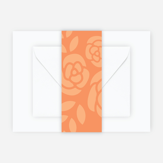 Coming Up Roses Wedding Belly Bands - Orange