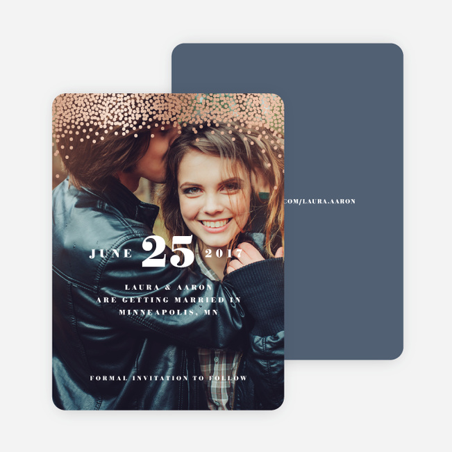 Confetti of Joy Save the Dates - Blue