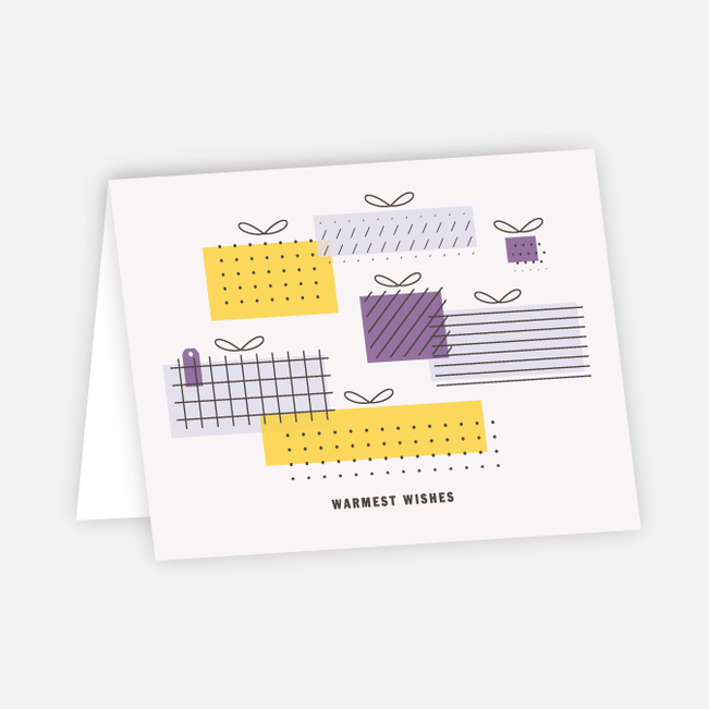 Gift Boxes Corporate Holiday Cards - Purple