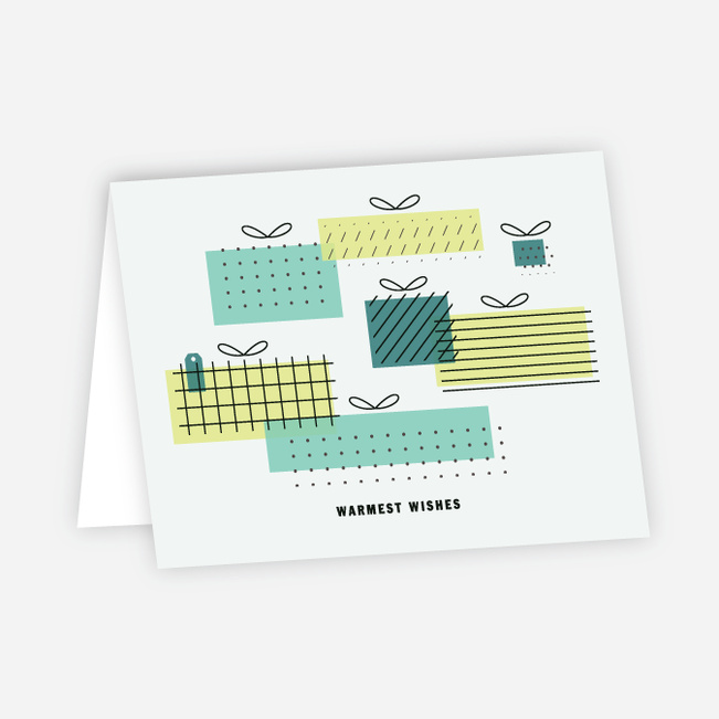 Gift Boxes Corporate Holiday Cards - Green