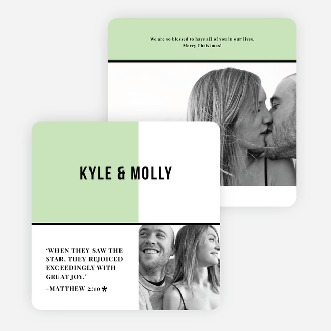 Great Joy Christmas Card - Green